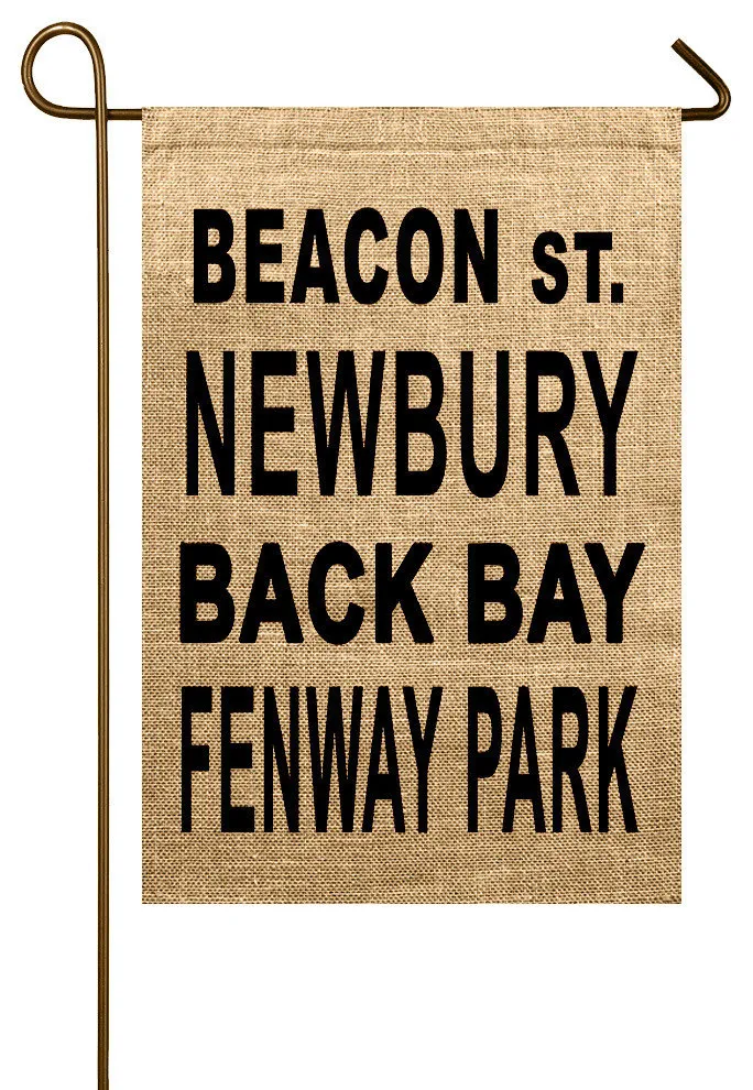 Boston Burlap Garden Flag