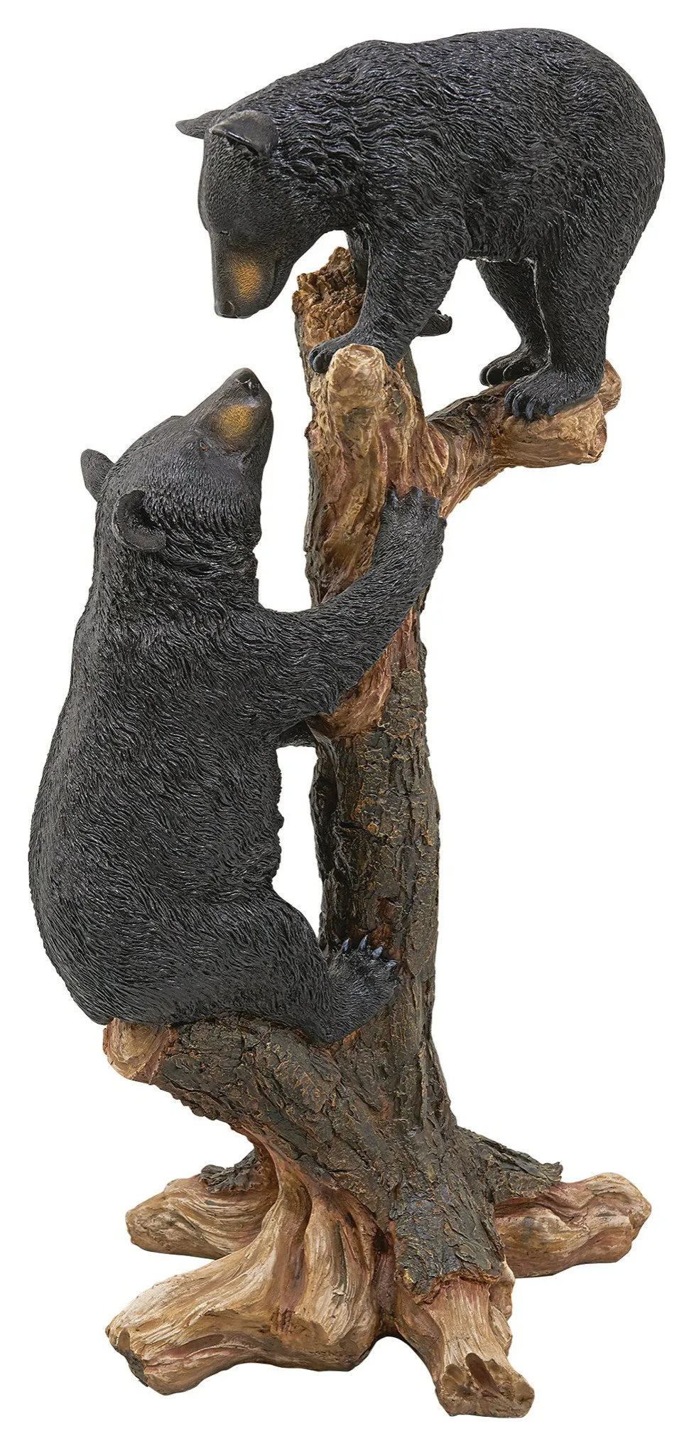 Climbing Cubs Black Bear Statue