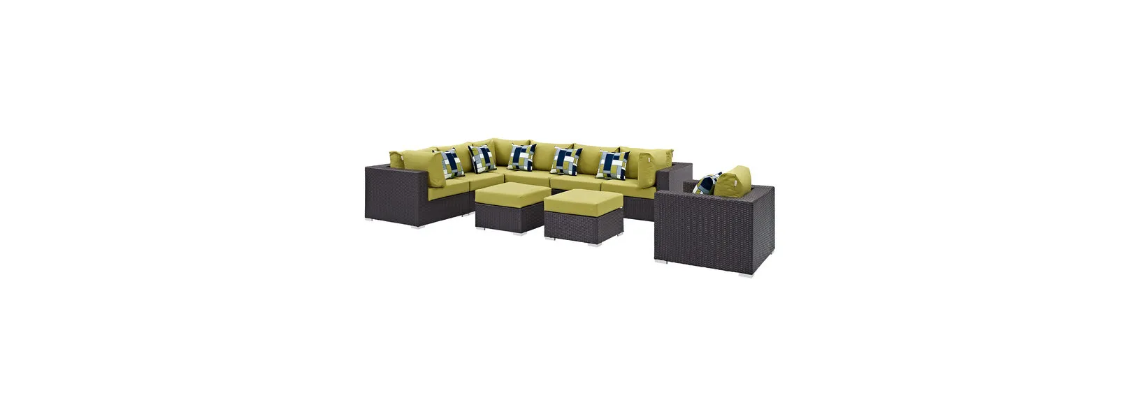 Convene 9-Piece Outdoor Patio Sectional Set