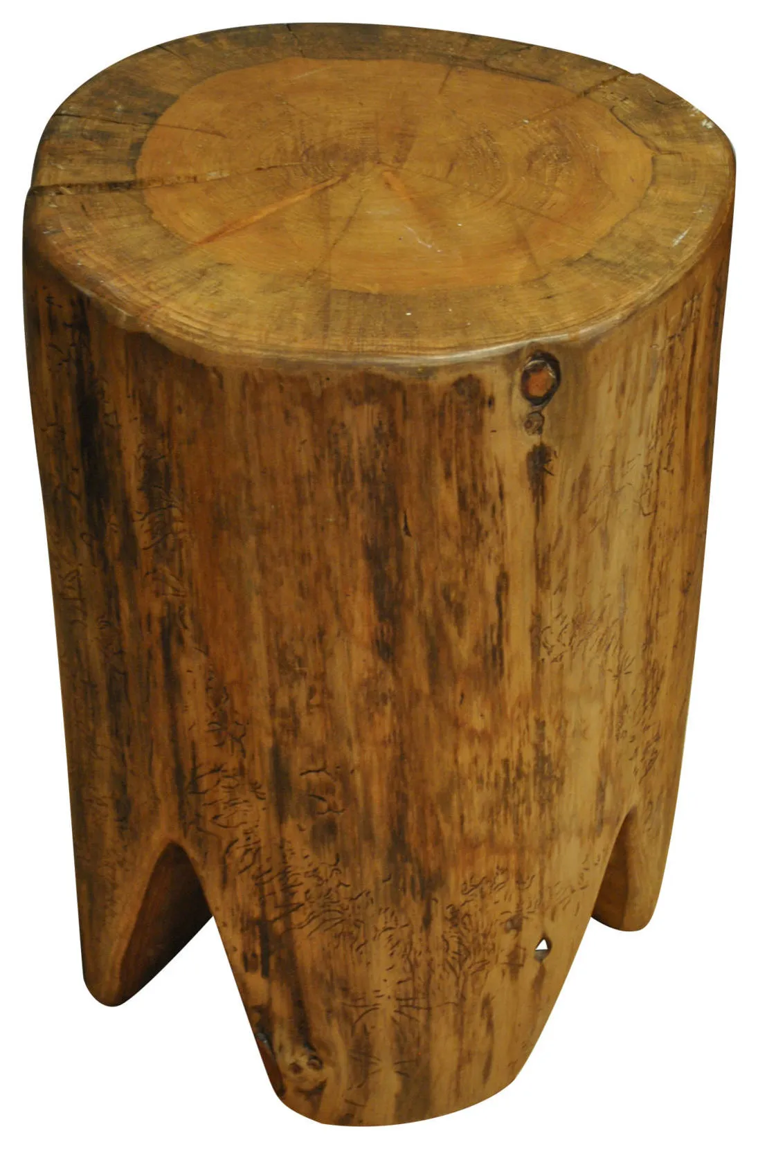 Hand Polished Square Tree Stump Stool