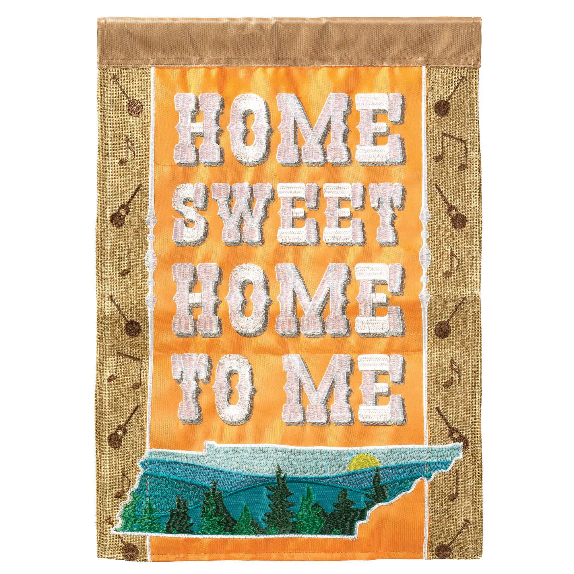 Home Sweet Home Tennessee Flag, Applique
