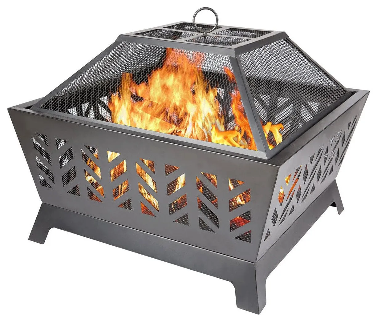 Iron Fire Pit Square - Outdoor