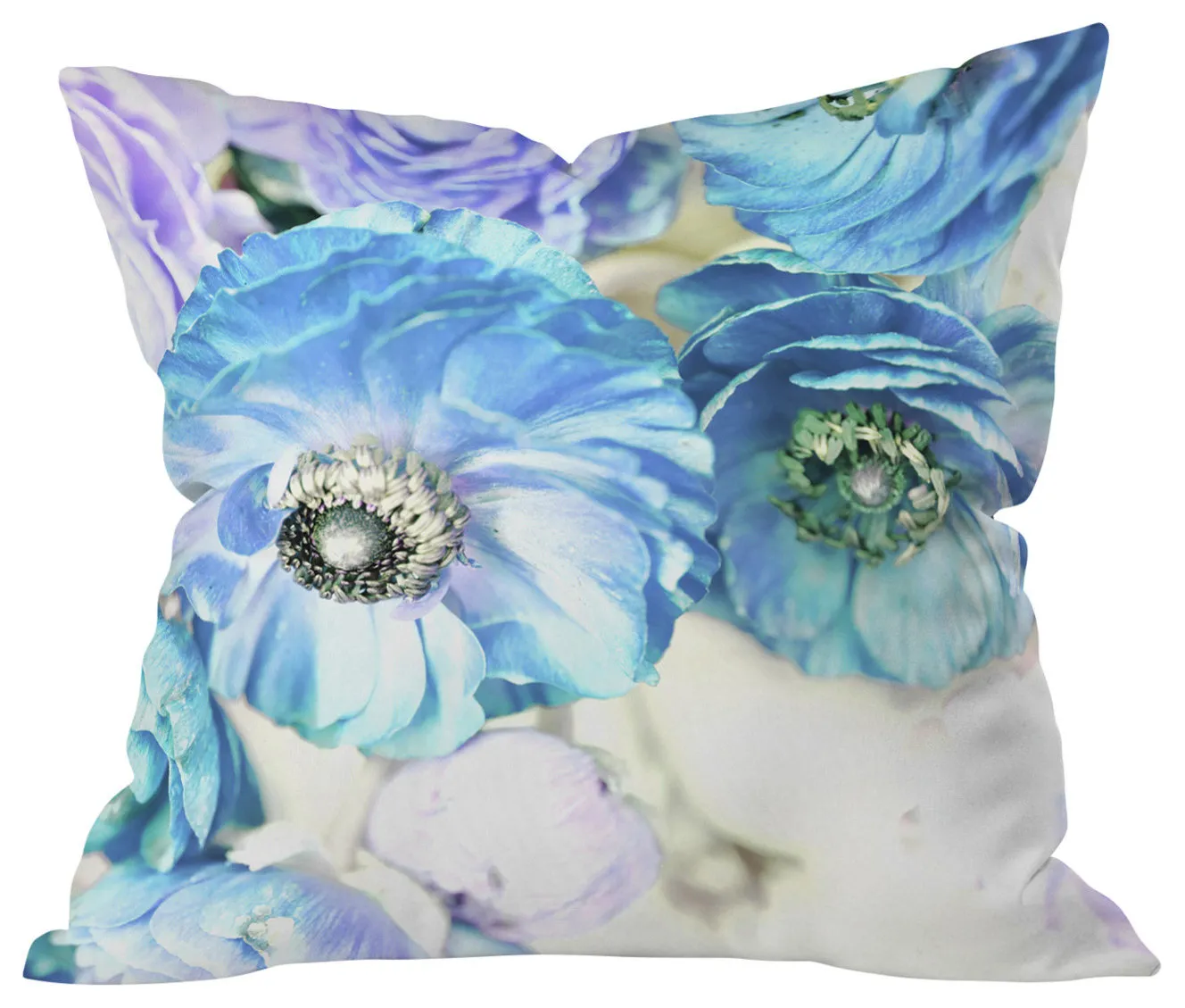 Lisa Argyropoulos Whispered Blue Outdoor Throw Pillow, Medium
