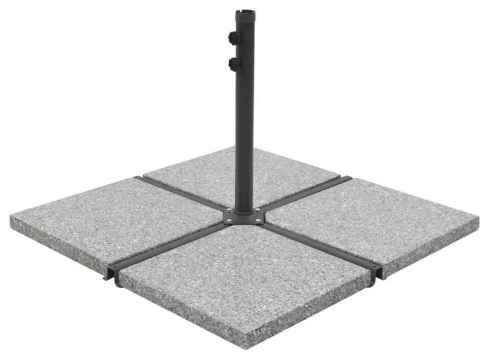 Vidaxl Umbrella Weight Plate Granite 55.1 Lb Square Gray