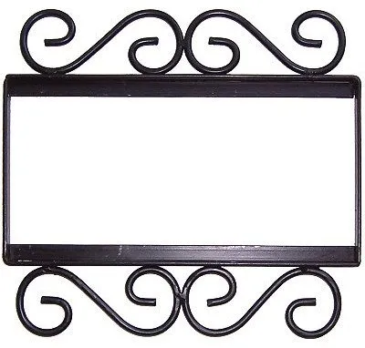 Wrought Iron House Number Frame Colonial 3