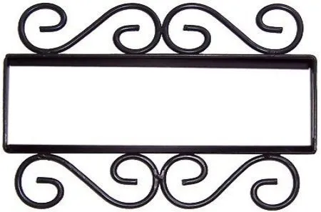 Wrought Iron House Number Frame Desert 5