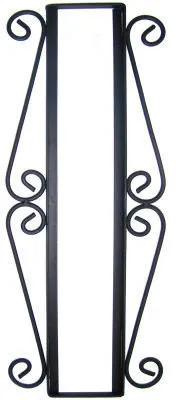 Wrought Iron Vertical House Number Frame Desert 4